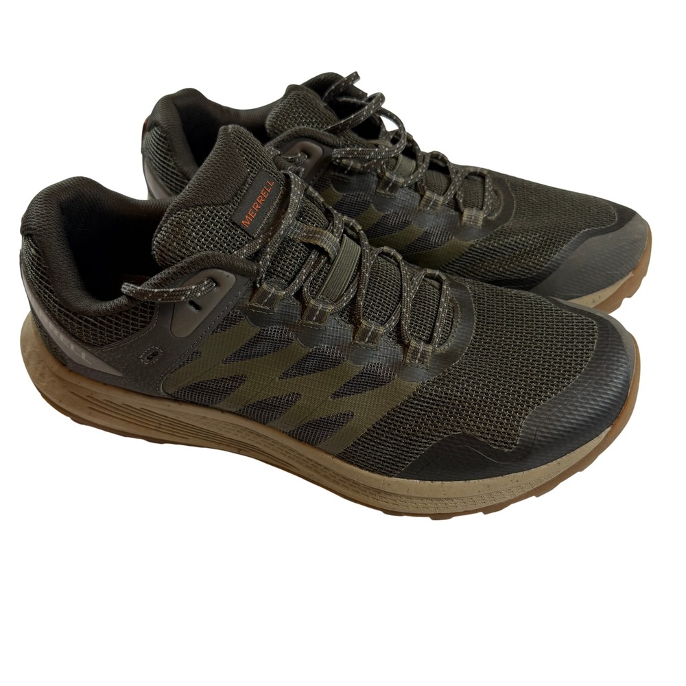 Merrell Nova 3 Mens Trail Running Shoes Olive Green J067609W Size 10.5 W